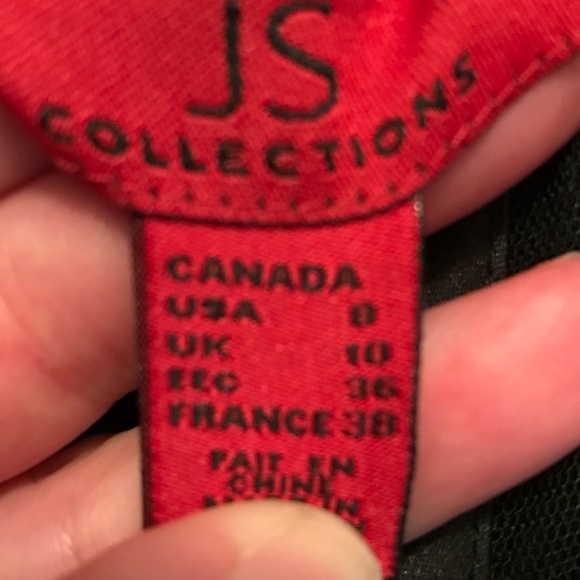 JS Collection Black Fit Flare Cocktail Dress Size 8 - Picture 10 of 10